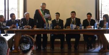 Un momento della cerimonia 