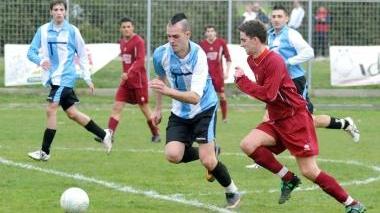 Il giovane venturinese Mancini durante una partita con la prima squadra