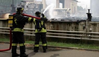 Incendio al depuratore per le acque delle concerie