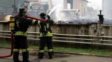 Incendio al depuratore per le acque delle concerie
