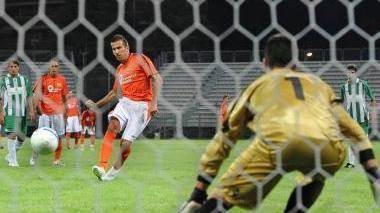 Biggi dal dischetto segna il primo gol per la Pistoiese