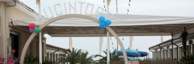<b>MULTATO. </b>Lingresso del bagno Bucintoro a Lido 