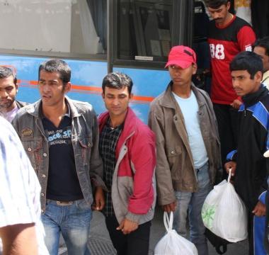 Un gruppo di immigrati 