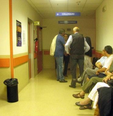 La sala dattesa della Rianimazione dellospedale 