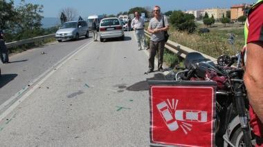 <b>LO SCHIANTO.</b> Sulla provinciale 161 