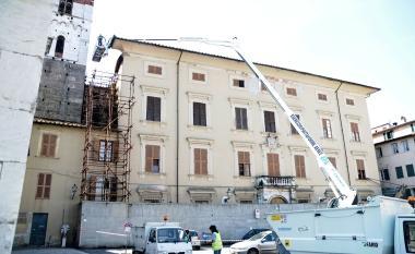 Lintervento di messa in sicurezza su Palazzo Tommasi 