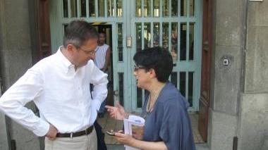 Il sindaco e l’assessore Ciccone all’uscita del carcere Don Bosco