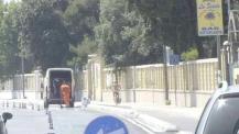 Lavori in una strada del centro