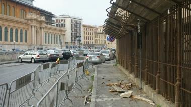 Unimmagine del crollo avvenuto domenica scorsa 