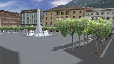 <b>RENDERING.</b> Il progetto per la nuova Piazza Aranci  