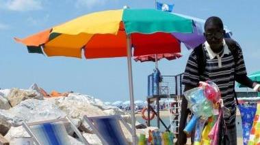 L’ombrellone del viandante a Marina di Pisa