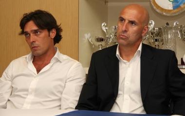 Mario Masini, uomo mercato del Prato, e lallenatore Vincenzo Esposito 