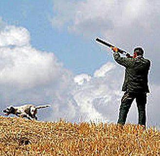 Un cacciatore col suo cane       