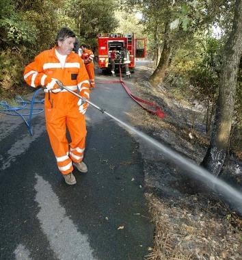 Un incendio in Valdelsa 