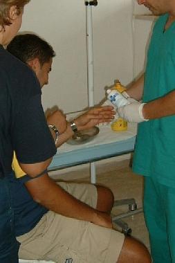Una guardia medica al lavoro