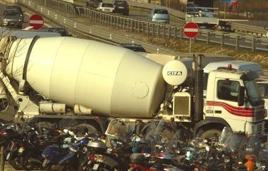 Una betoniera simile a quella della protesta 