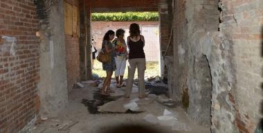 Linterno della fornace Coccapani dove da ieri sono iniziati gli scavi 