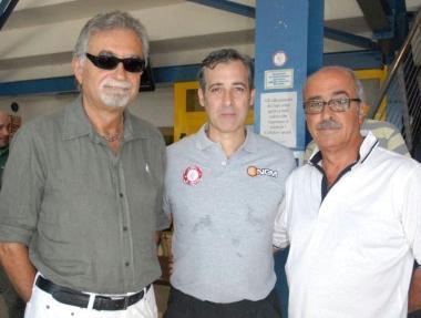Coach Jorge Cannestracci tra il sindaco Ciaponi e lassessore Conservi 