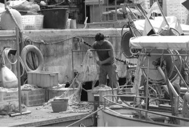 Il molo dei pescatori in porto. A sinistra: l’assessore Andrea Zanetti