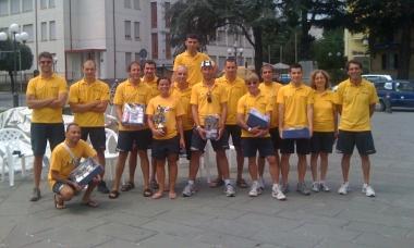 <b>GRUPPO. </b>I quattordici biker livornesi a Pontremoli 