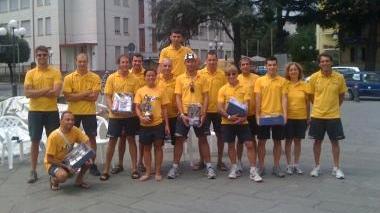 <b>GRUPPO. </b>I quattordici biker livornesi a Pontremoli
