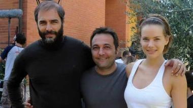 Fabrizio Cattani (al centro) con Daniele Pecci e Andrea Osvart
