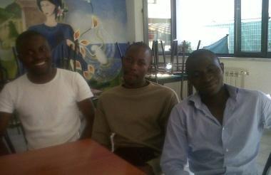 Alcuni dei profughi ospitati a Marina 