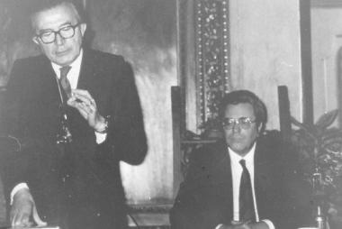 A destra, Bambagioni insieme al suo amico e referente politico Giulio Andreotti Sotto, unaltra immagine di Bambagioni  
