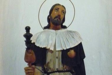 La statua raffigurante San Rocco        