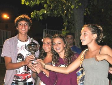 La formazione Temma vincitrice del torneo nella categoria dei giovani 