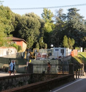 Il cantiere sulla scesa del S. Regolo 