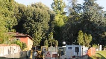 Il cantiere sulla scesa del S. Regolo