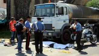 Il luogo dell’incidente e a destra la vittima Roberto Iori