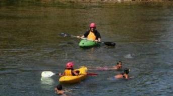 In canoa sull’acqua