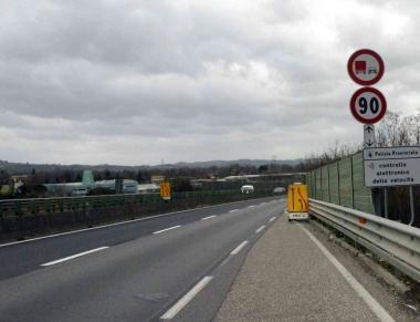 Un tratto della superstrada tra Montelupo ed Empoli 