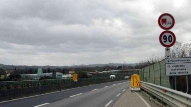 Un tratto della superstrada tra Montelupo ed Empoli