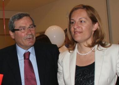 Il presidente della Provincia di Prato Gestri con Federica Fratoni Sotto, il sindaco di Prato Cenni 