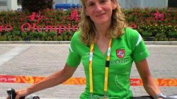 La campionessa di ciclismo Edita Pucinskaite, vincitrice di un campionato del mondo, di due Giri d’Italia e del Tour de France rosa