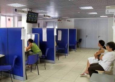 <b>GLI UFFICI.</b> Gli sportelli del Cup al distretto di via Bassa Tambura 