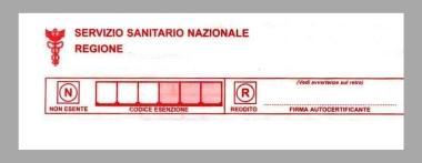 In alto: la zona della ricetta rossa dove va scritto il codice del reddito o della esenzione 