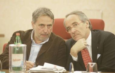Il sindaco Alessandro Cosimi e lonorevole Fabio Evangelisti 