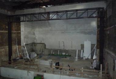 Il cantiere allinterno del cinema teatro Boccaccio 