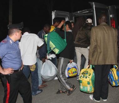 Il gruppo di profughi arrivati a maggio 