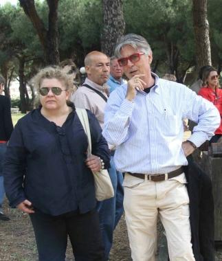 Lassessore Tredici in visita nel parco con i commissari 