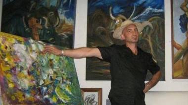 L’artista siciliano Pietro Montante nel suo atelier