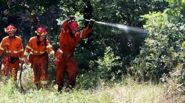 Un incendio nella zona