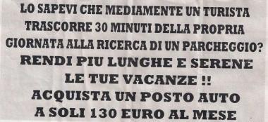 <b>CARTELLO </b>Comparso nei giorni scorsi nel quartiere Salciaina  