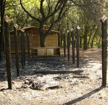 <b>DISTRUTTO </b>Il rifugio a Cava della Rena nella zona delle colline metallifere     