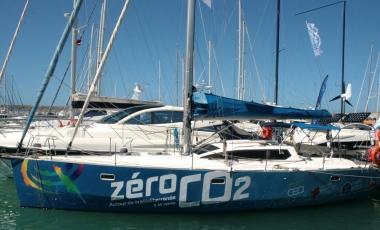 Il veliero ecologico Zero C02 targato Solvay e presentato sabato scorso al porto di Rosignano 