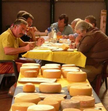 La giuria alla fiera del formaggio   